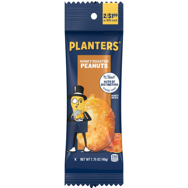 Snacks Planters Honey Roasted Peanuts Tube hero