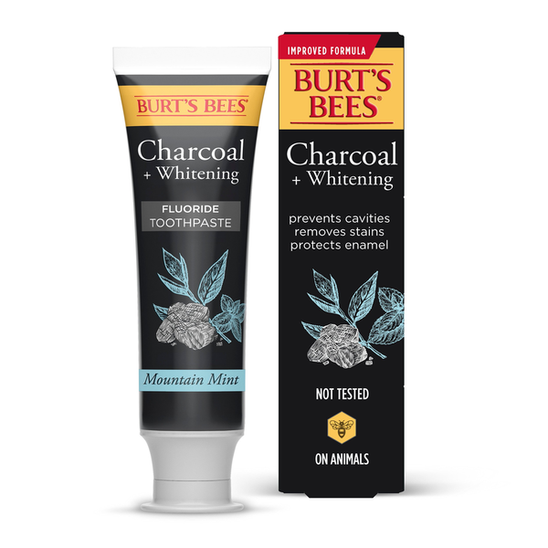 Oral Hygiene Burt's Bees Toothpaste, Natural Flavor, Charcoal with Fluoride Toothpaste, Mountain Mint hero