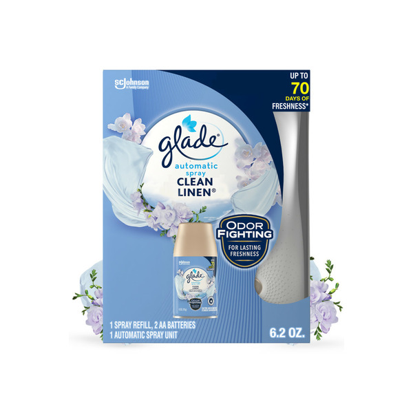 Air Fresheners & Candles Glade® Automatic Spray Air Freshener Starter Kit, Clean Linen hero