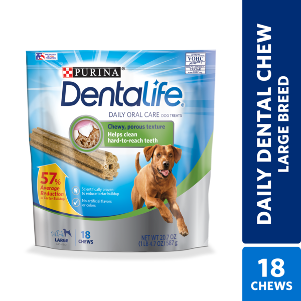 Dog Food & Care Purina DentaLife Made in USA Facilities Large Dog Dental Chews, Daily hero