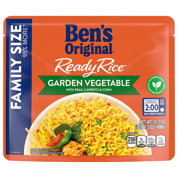 Ben's Original Rice, Garden Vegetable, Family Size hero