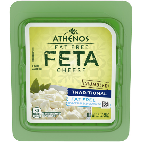 Other Creams & Cheeses Athenos Traditional Crumbled Fat Free Feta Cheese hero