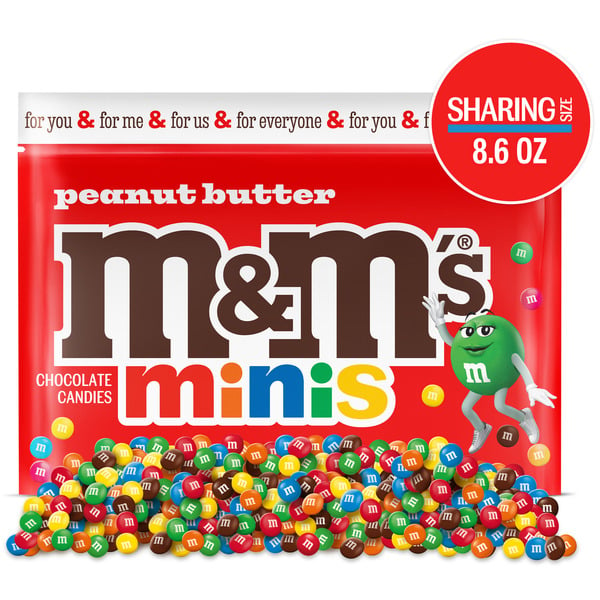 Candy & Chocolate M&M's Minis Peanut Butter Milk Chocolate Christmas Candy Resealable hero