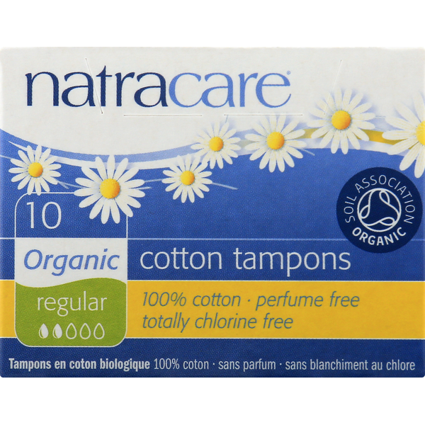 Feminine Care Natracare Tampons, Cotton, Organic, Regular hero