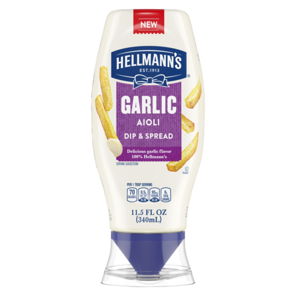 Condiments Hellmann's Garlic Dip & Spread Garlic Aioli hero