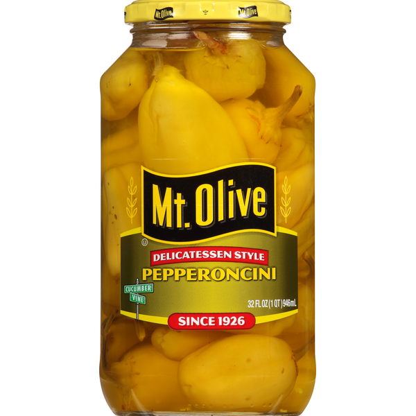 Pickled Goods & Olives Mt. Olive Pickles, Pepperoncini, Delicatessen Style hero