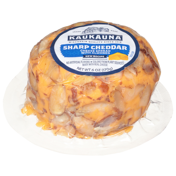 Specialty Cheeses Kaukauna Cheese Spread, with Almonds, Sharp Cheddar hero