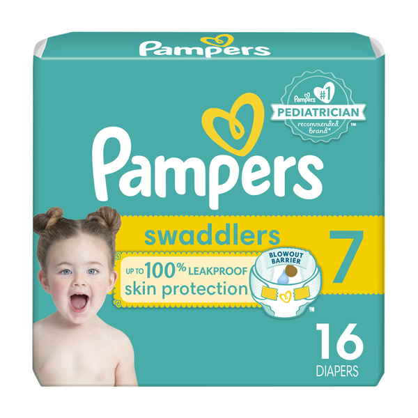 Pampers Swaddlers Active Baby Diapers, Size 7 hero