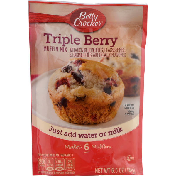 Doughs, Gelatins & Bake Mixes Betty Crocker Muffin Mix, Triple Berry hero