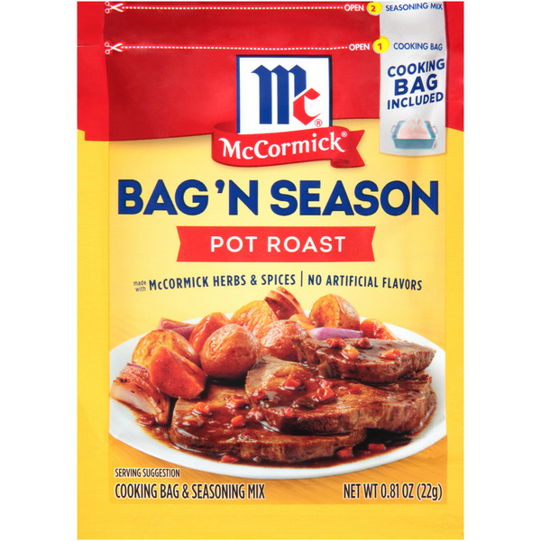 Marinades & Meat Preparation McCormick® Bag 'n Season® Pot Roast Cooking & Seasoning Mix hero