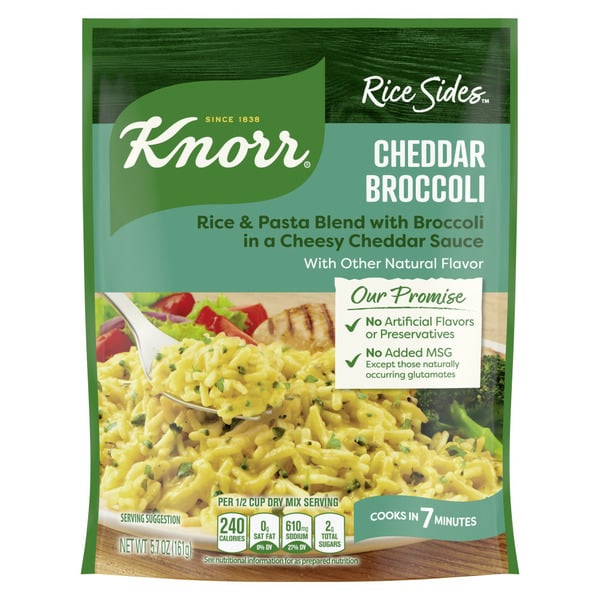 Boxed Meals & Side Dishes Knorr Rice Sides Cheddar Broccoli Mix hero