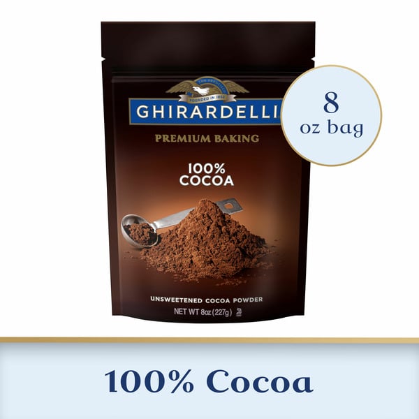 Baking Ingredients Ghirardelli Premium Baking Cocoa 100% Unsweetened Cocoa Powder hero