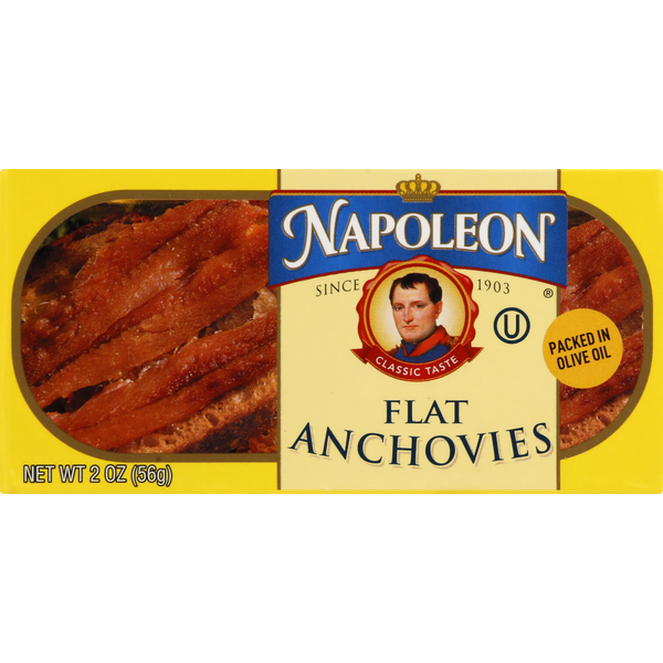 Canned Meat & Seafood Napoleon Co. Flat Anchovies hero