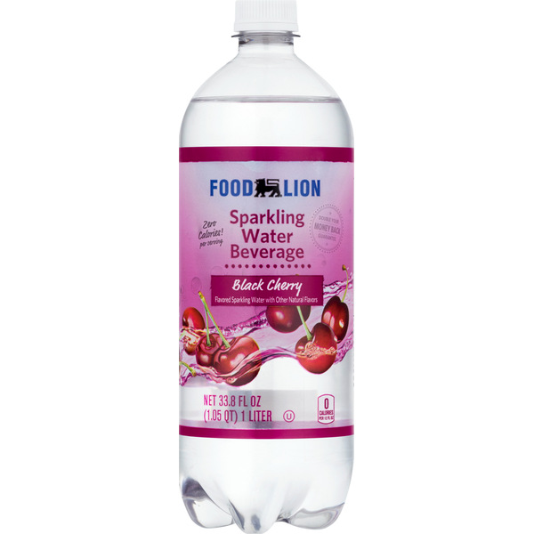 Water, Seltzer & Sparkling Water Food Lion Sparkling Water Beverage, Black Cherry hero