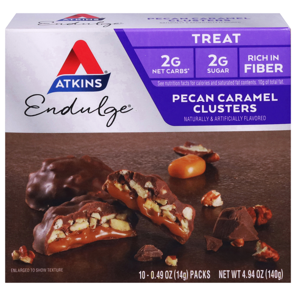 Protein & Meal Replacements Atkins Endulge Pecan Caramel Clusters hero