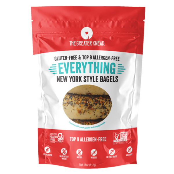 Frozen Breads & Doughs The Greater Knead Gluten Free Everything Bagels hero