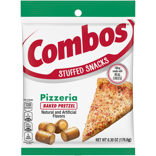 Snacks COMBOS Stuffed Snacks Pizzeria Baked Pretzel Snacks hero