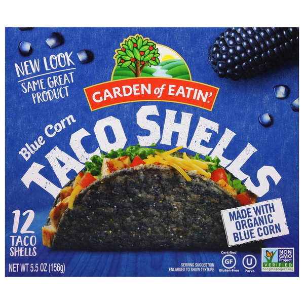 Latino Foods Garden of Eatin' Taco Shells, Blue Corn hero