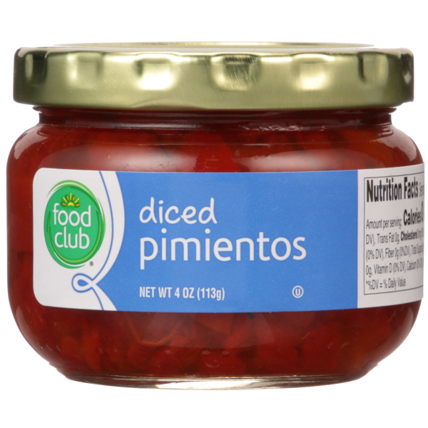 Canned & Jarred Vegetables Food Club Diced Pimientos hero