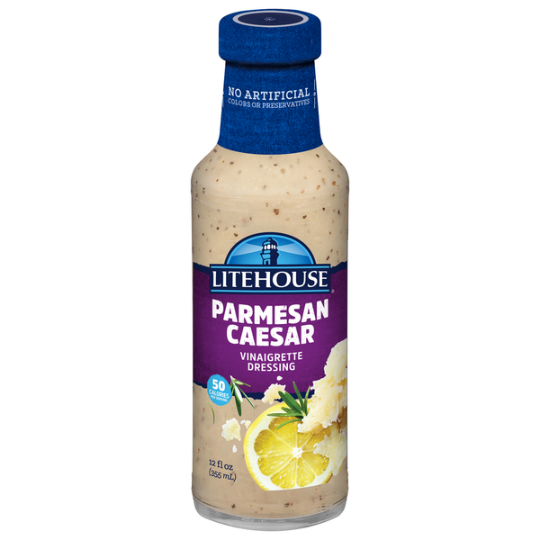 Salad Dressing & Toppings Litehouse Vinaigrette Dressing, Parmesan Caesar hero