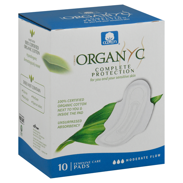 Feminine Care Organyc Pads, Feminine Care, Cotton, Moderate Flow hero