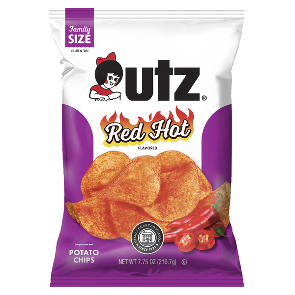 Chips & Pretzels Utz Red Hot Potato Chips hero