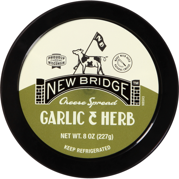 Preserved Dips & Spreads New Bridge Cheese Spread, Garlic & Herb hero