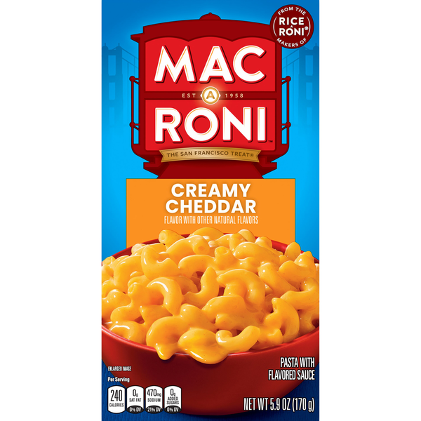 Mac A Roni Pasta Mix Creamy Cheddar hero