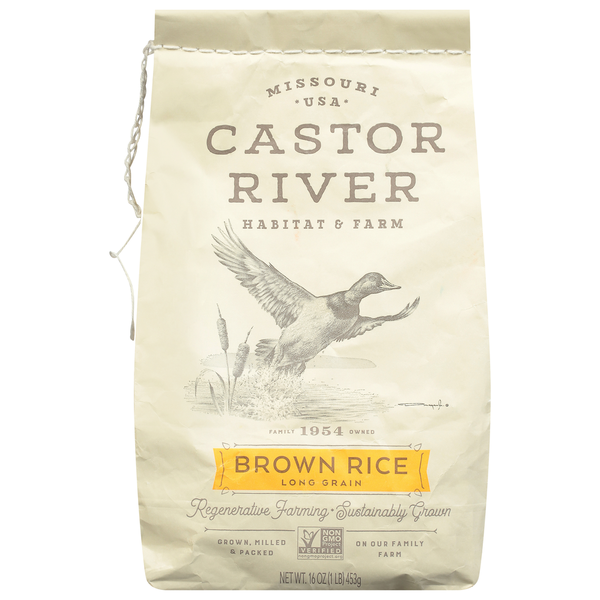 Grains, Rice & Dried Goods Castor River Habitat & Farm Brown Rice, Long Grain hero