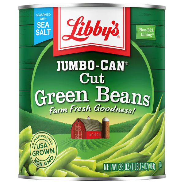 Holiday Items Libby's Green Beans, Cut, Jumbo-Can hero