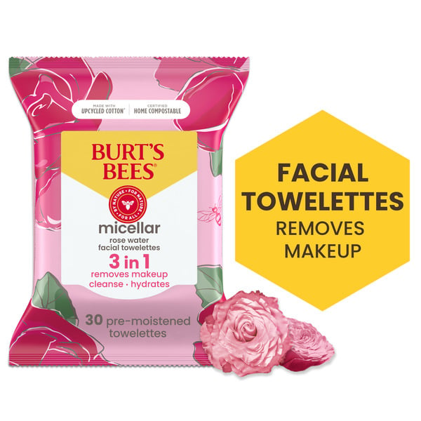 Facial Care Burt's Bees Micellar Facial Towelettes with Rose Water, 99.5% Natural Origin hero