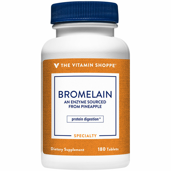 Enzymes The Vitamin Shoppe Bromelain Enzyme Sourced from Pineapples - 500 MG (180 Tablets) hero