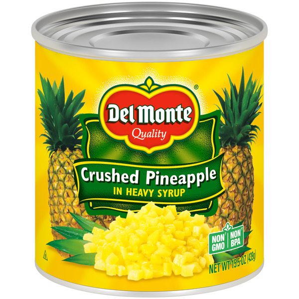 Canned Fruit & Applesauce Del Monte Crushed Pineapple in Heavy Syrup hero