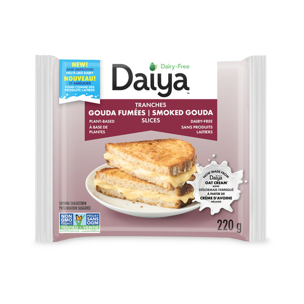 Packaged Cheese Daiya Dairy Free Smoked Gouda Cheese Slices hero