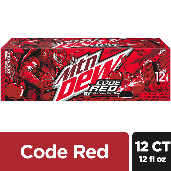 Family Dollar Mountain Dew Code Red Soda - Pack Same-Day Delivery ...