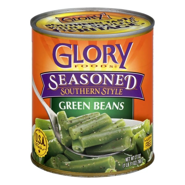 Canned & Jarred Vegetables Glory Foods Seasoned Southern Style Green Beans hero