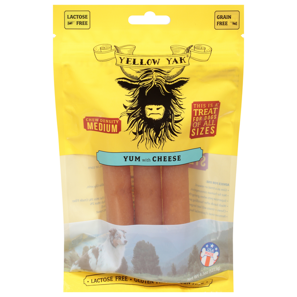 Dog Food & Care Yellow Yak Dog Treat, Yum With Cheese hero