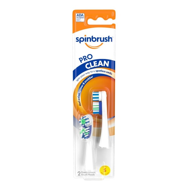 Oral Hygiene Spinbrush Pro Clean Soft Replacement Toothbrush Head hero