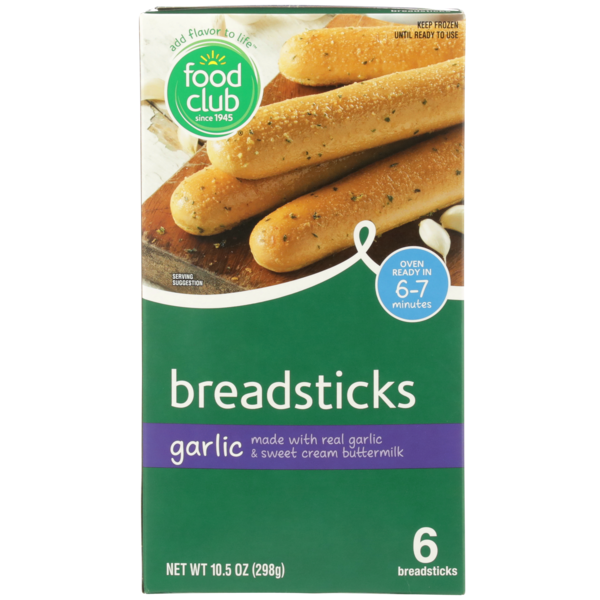 Frozen Breads & Doughs Food Club Garlic Breadsticks hero