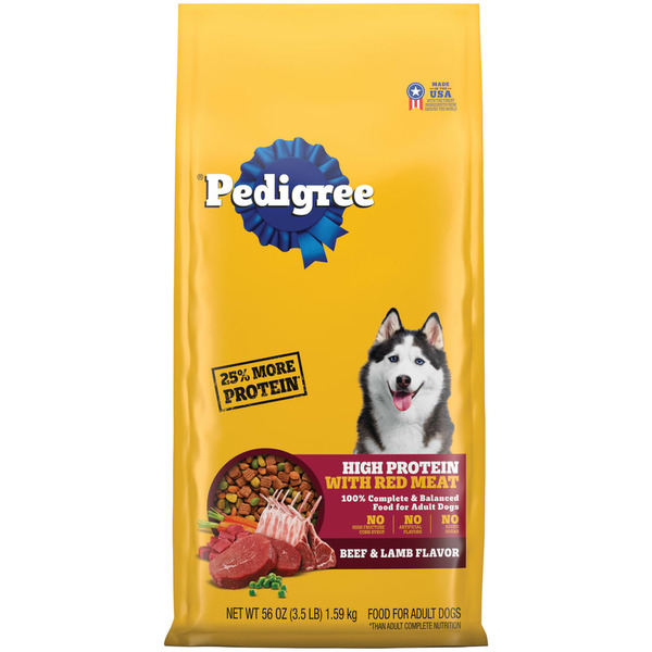 Dog Food Pedigree High Protein Adult Dry Dog Food Beef and Lamb hero