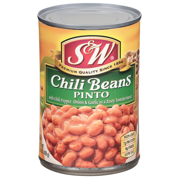 Canned Meals & Beans S&W Pinto Chili Beans - 15.5 Oz. Can hero