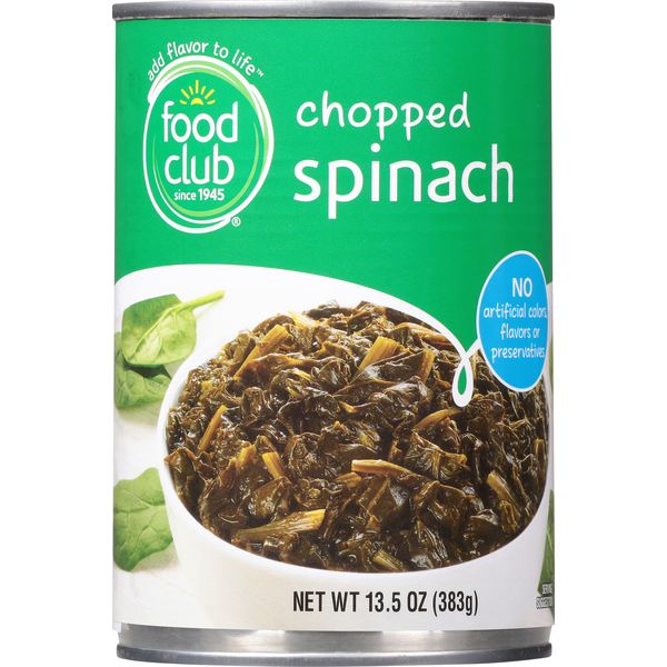 Packaged Vegetables & Fruits Food Club Spinach, Chopped hero