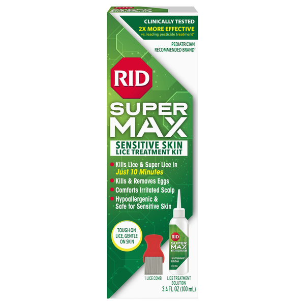 Rid Lice Treatment Kit, Sensitive Skin, Super Max hero