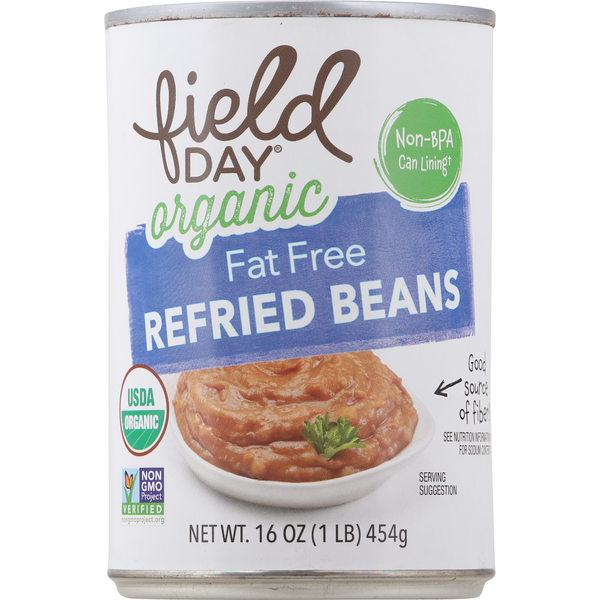 Canned Meals & Beans FIELD DAY Refried Beans, Fat Free hero