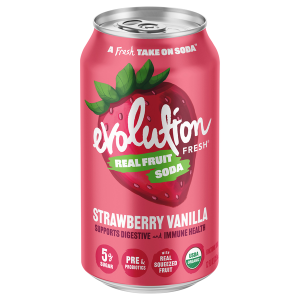 Evolution Fresh Soda, Functional, Strawberry Vanilla hero