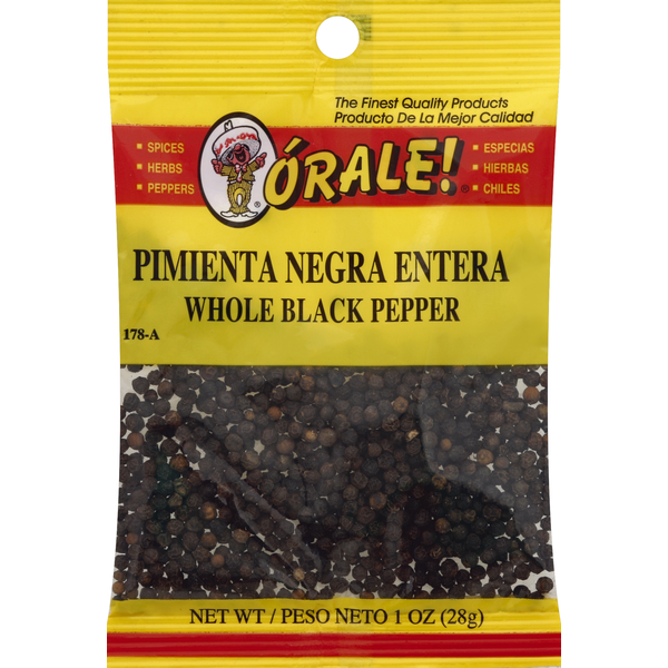 Spices & Seasoning ÓRALE! Pepper, Black, Whole hero