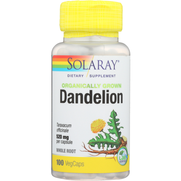 Dietary Supplements Solaray Organically Grown Dandelion Root hero