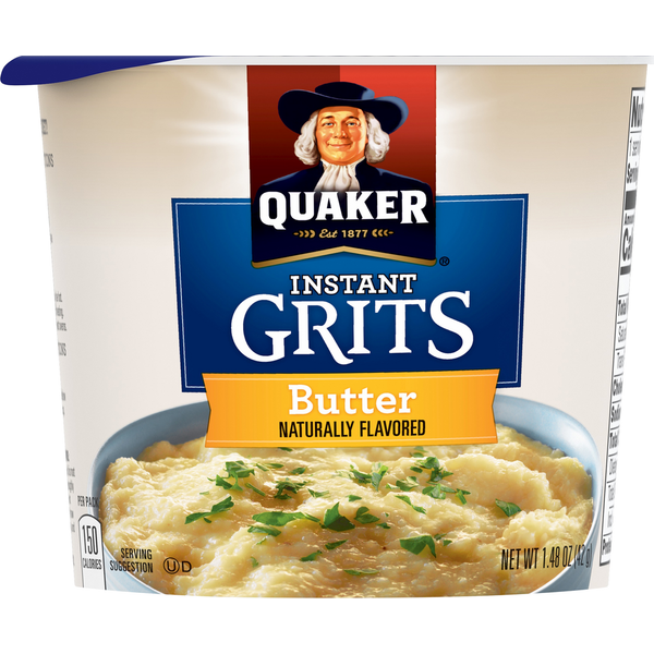 Hot Cereal & Pancake Mixes Quaker Instant Grits, Butter hero