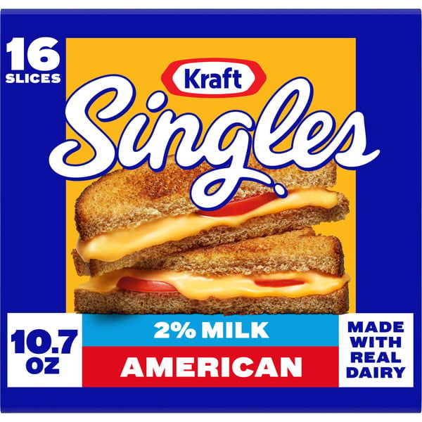 Packaged Cheese Kraft American Cheese Slices with 2% Milk hero