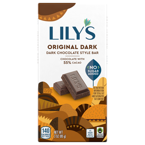 Candy & Chocolate Lily's Original Dark Chocolate Style No Sugar Added Sweets hero